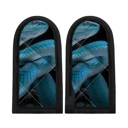 Turquoise Snake Print Skillet Handle Cover