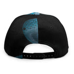 Turquoise Snake Print Snapback Cap