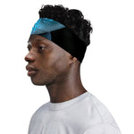 Turquoise Snake Print Sports Headband