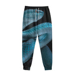 Turquoise Snake Print Sweatpants