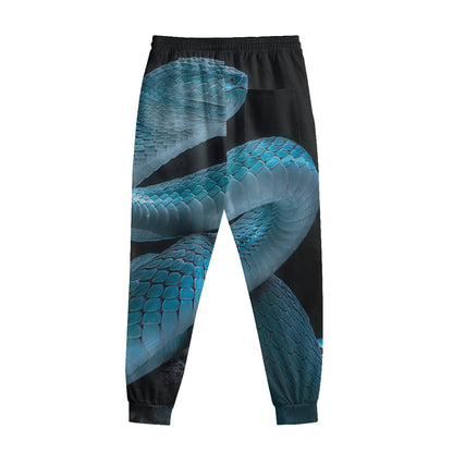 Turquoise Snake Print Sweatpants