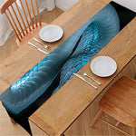 Turquoise Snake Print Table Runner