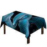 Turquoise Snake Print Tablecloth