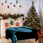 Turquoise Snake Print Tablecloth