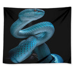 Turquoise Snake Print Tapestry