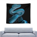 Turquoise Snake Print Tapestry