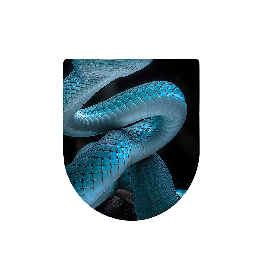 Turquoise Snake Print Toilet Lid Cover