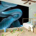 Turquoise Snake Print Wall Sticker