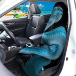 Turquoise Snake Print Waterproof Car Seat Cover