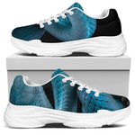 Turquoise Snake Print White Chunky Shoes
