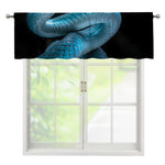 Turquoise Snake Print Window Valance