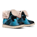 Turquoise Snake Print Winter Boots