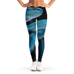 Turquoise Snake Print Women's Leggings