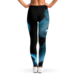 Turquoise Snake Print Women's Leggings