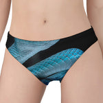 Turquoise Snake Print Women's Panties