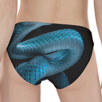 Turquoise Snake Print Women's Panties