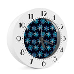 Turquoise Snowflake Pattern Print Alarm Clock