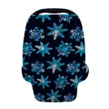 Turquoise Snowflake Pattern Print Baby Seat Cover
