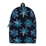 Turquoise Snowflake Pattern Print Backpack