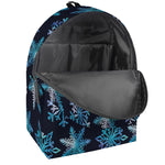 Turquoise Snowflake Pattern Print Backpack