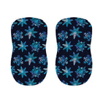 Turquoise Snowflake Pattern Print Bar Stool Covers