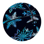 Turquoise Snowflake Pattern Print Basketball