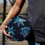 Turquoise Snowflake Pattern Print Basketball
