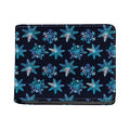 Turquoise Snowflake Pattern Print Bifold Wallet