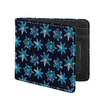 Turquoise Snowflake Pattern Print Bifold Wallet