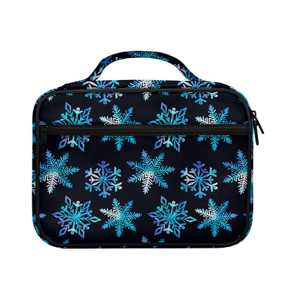 Turquoise Snowflake Pattern Print Briefcase Bible Bag