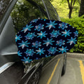 Turquoise Snowflake Pattern Print Car Side Mirror Covers