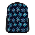 Turquoise Snowflake Pattern Print Casual Backpack