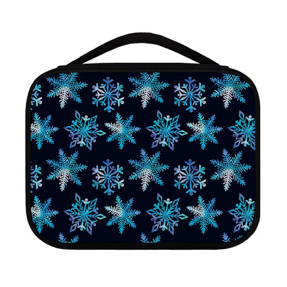 Turquoise Snowflake Pattern Print Classic Bible Case