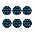 Turquoise Snowflake Pattern Print Coaster Set
