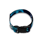 Turquoise Snowflake Pattern Print Dog Collar