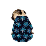 Turquoise Snowflake Pattern Print Dog Zip Up Jacket