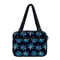 Turquoise Snowflake Pattern Print Double Strap Bible Bag