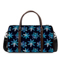 Turquoise Snowflake Pattern Print Duffel Bag
