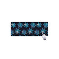 Turquoise Snowflake Pattern Print Extended Mouse Pad