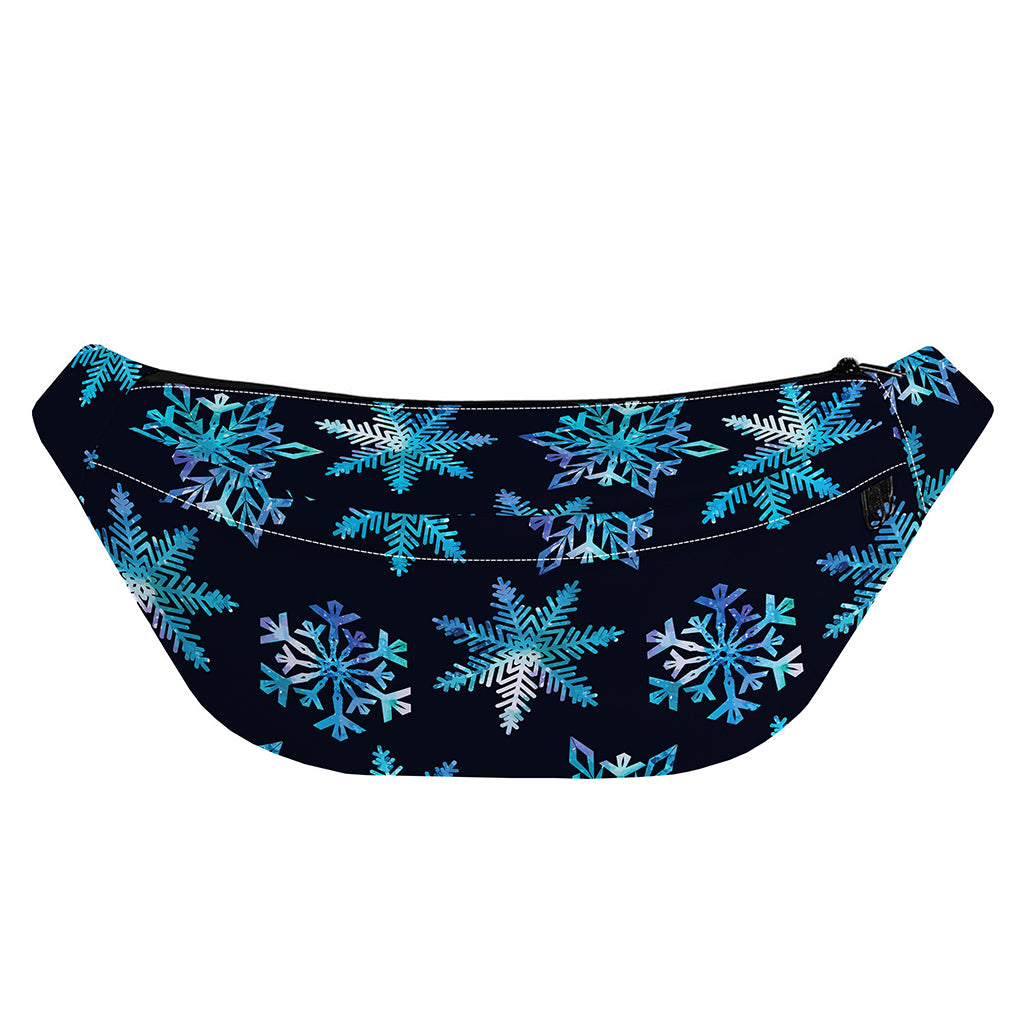 Turquoise Snowflake Pattern Print Fanny Pack
