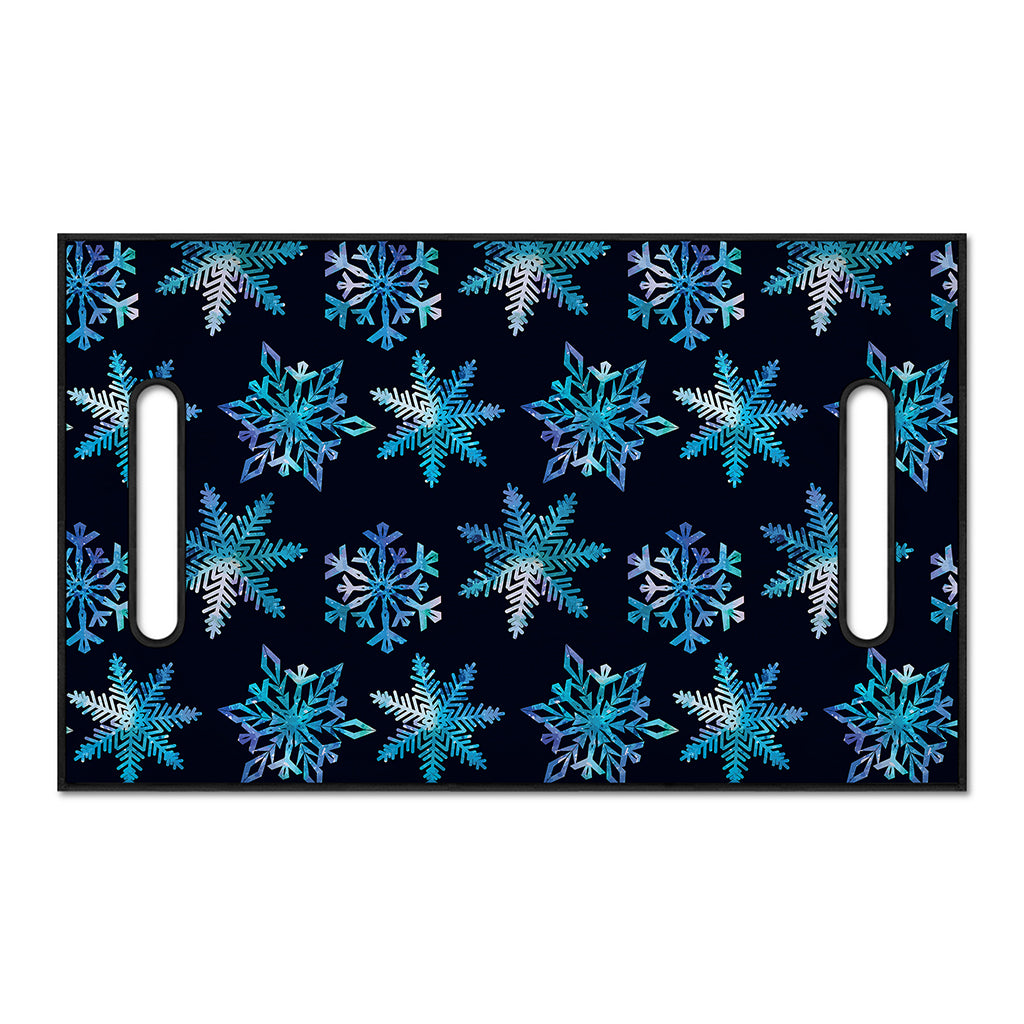 Turquoise Snowflake Pattern Print Golf Cart Seat Cover