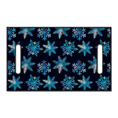 Turquoise Snowflake Pattern Print Golf Cart Seat Cover