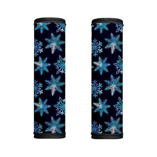 Turquoise Snowflake Pattern Print Handle Covers