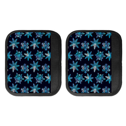 Turquoise Snowflake Pattern Print Handle Covers