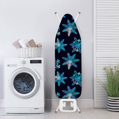 Turquoise Snowflake Pattern Print Ironing Board Cover