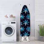Turquoise Snowflake Pattern Print Ironing Board Cover