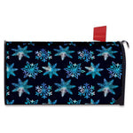 Turquoise Snowflake Pattern Print Mailbox Cover