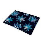 Turquoise Snowflake Pattern Print Pet Cooling Mat Cover
