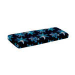 Turquoise Snowflake Pattern Print Piano Keyboard Cover