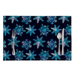 Turquoise Snowflake Pattern Print Placemat